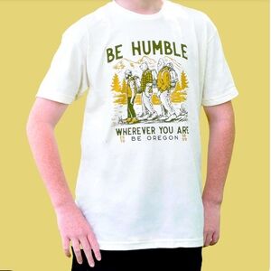 Mens Be Oregon Be Humble Big Foot Tshirt Sasquatch Bear tee size large cotton